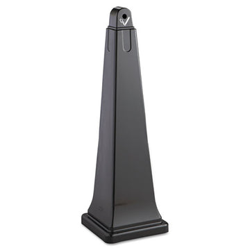 Rubbermaid® Commercial Groundskeeper Cigarette Waste Collector, Pyramid, 1 Gal, Plastic-steel, Black freeshipping - TVN Wholesale